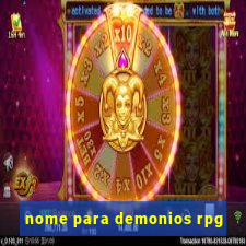 nome para demonios rpg